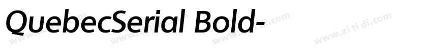 QuebecSerial Bold字体转换